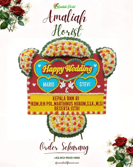 Papan Bunga Pernikahan Taar